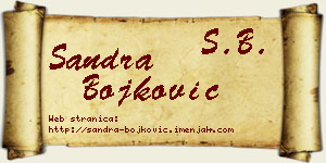 Sandra Bojković vizit kartica